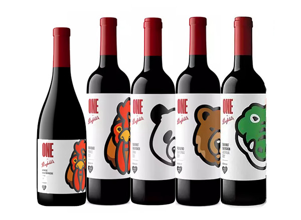 哪里回收奔富红酒奔富一号1号Penfolds ONE潮流联名Human Made中国熊猫加州棕熊法国雄鸡澳洲鳄鱼行情价格