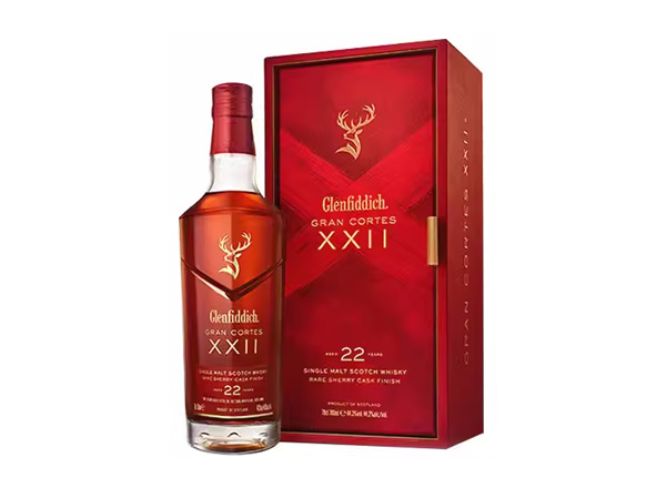哪里回收格兰菲迪22年璀璨珍藏版威士忌700ml礼盒装Glenfiddich XXII苏格兰威士忌行情价格