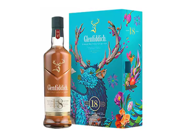 哪里格兰菲迪回收格兰菲迪18年700ml春节礼盒装Glenfiddich苏格兰威士忌